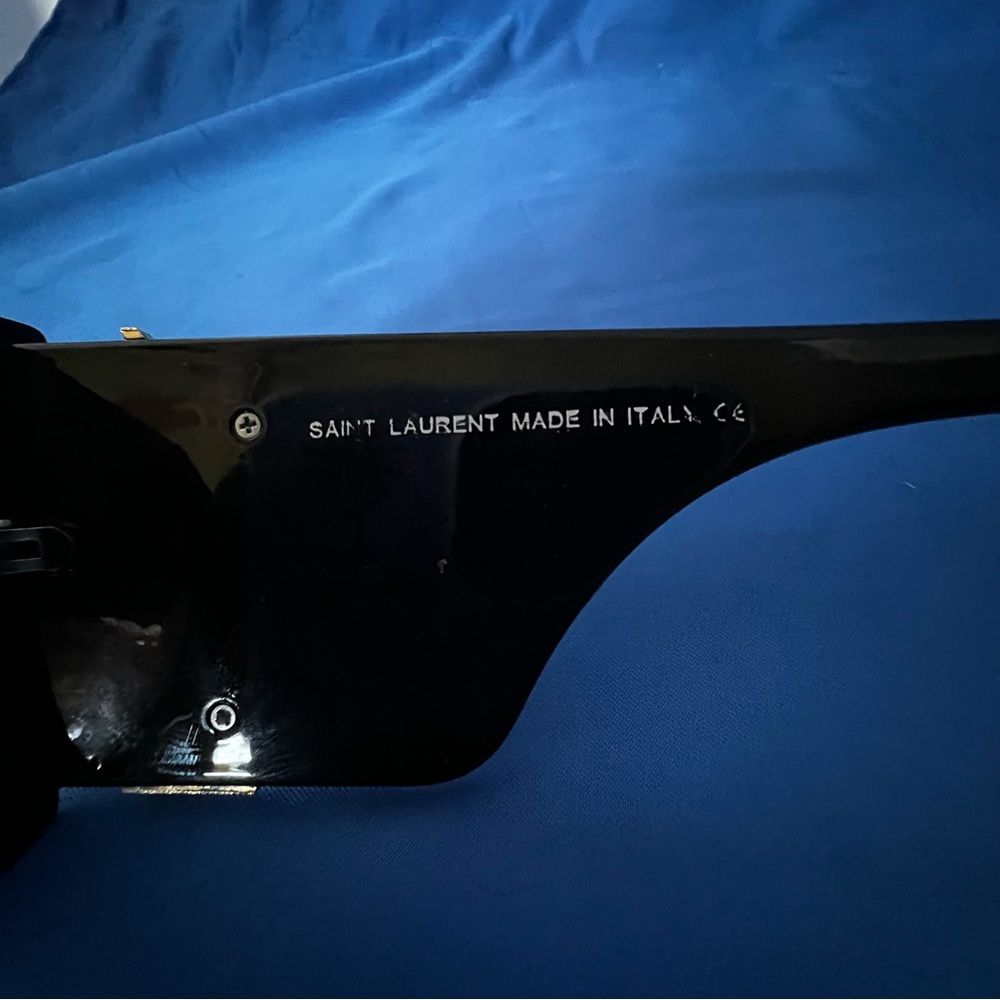 Yves Saint Laurent Black Glossy Sunglasses - Picture 7 of 10